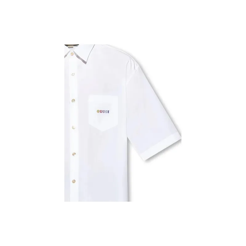 GUCCI Shirts Men White-6