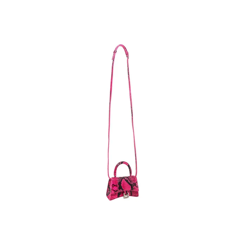 Balenciaga Hourglass Calfskin Hourglass Bag, Shoulder Bag, Crossbody Bag, Handbag Mini Women's Pink-2