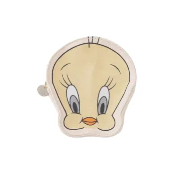 SNIDEL Tweety Collaboration Polyester Storage Bag Small Size Unisex Ivory White/Yellow