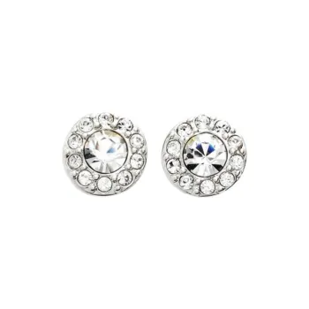 Givenchy Crystal Stud Earrings Women's Silver