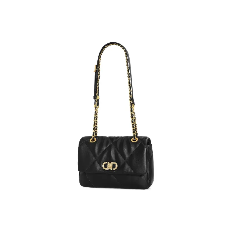 CASSILE Cow Leather Patchwork Synthetic Leather Shoulder Bag Chain Shoulder Bag Women's Multicolor-2