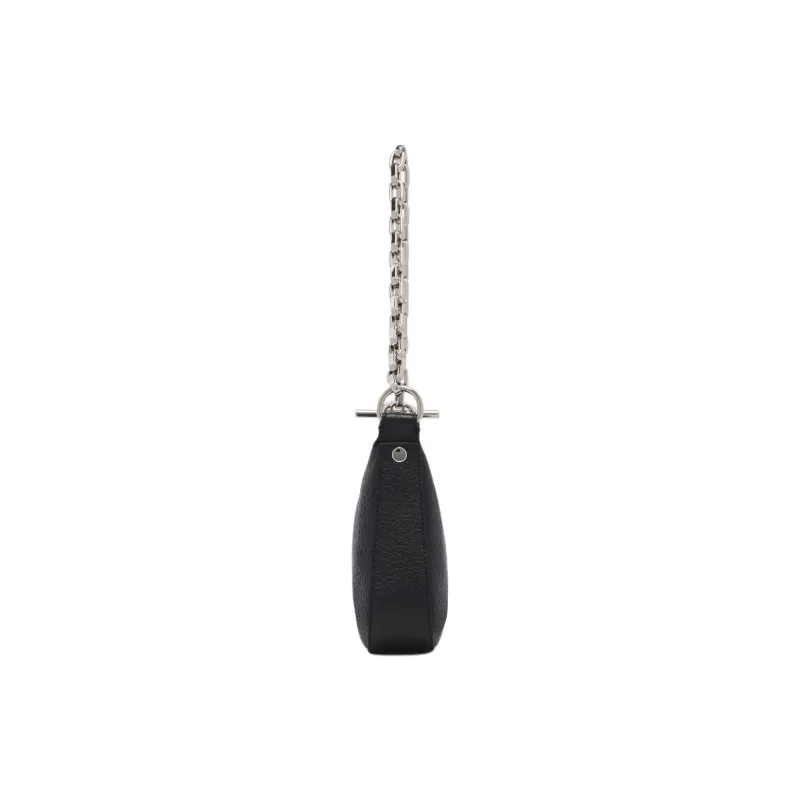 Alexander McQueen T Bar Grain Lambskin Coin Purse Handbag Mini Women's Black-1