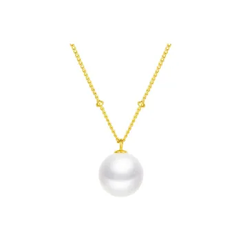 CHOW TAI SENG Pearl 1Necklace Elegant Good Luck Set Women's