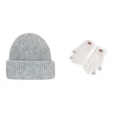 Gray Cap+Ecru Gloves
