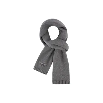 CALVIN KLEIN Cotton Knit Scarves Unisex Hero Gray