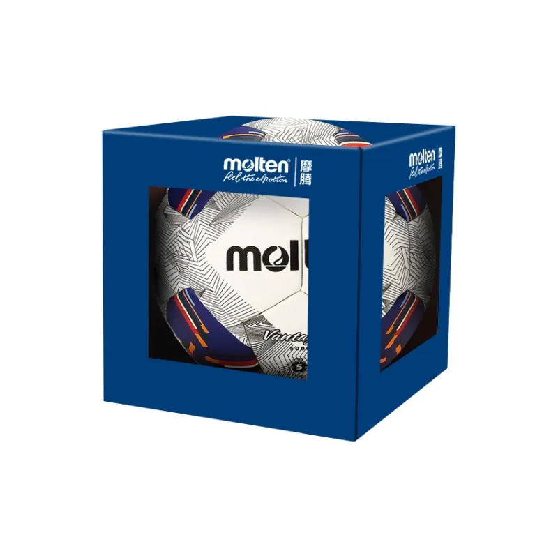 Molten Size 5 Soccer PU Seamless Thermal-bonding Unisex White Blue-5