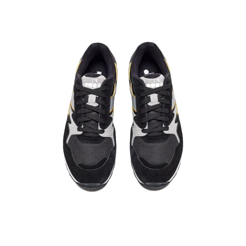 Diadora N902 Anti Slip Wear Resistant Low Top Casual Shoes Unisex Black Gray-3