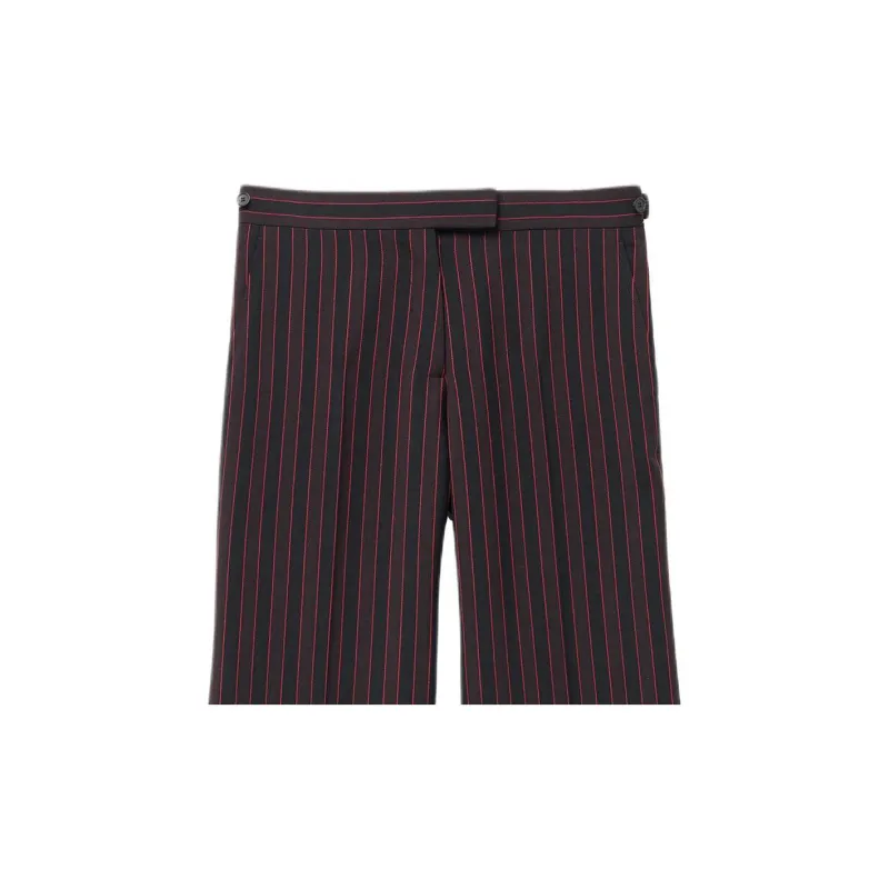 Alexander McQueen Pinstriped Low Rise Trousers-4