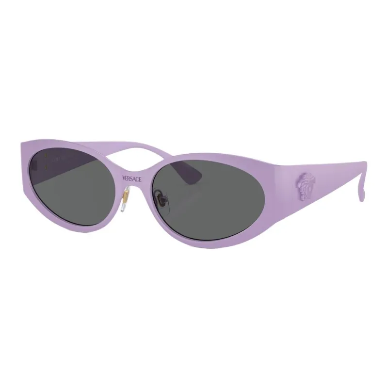 VERSACE Logo plaque Oval frame Sunglasses-0