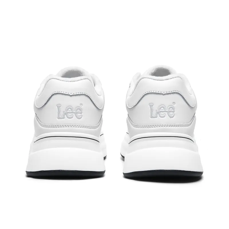 Lee Versatile Trendy, White Sneakers, Classic Fashion Commute Low Top Height Increasing Skateboard Shoes Men's-9