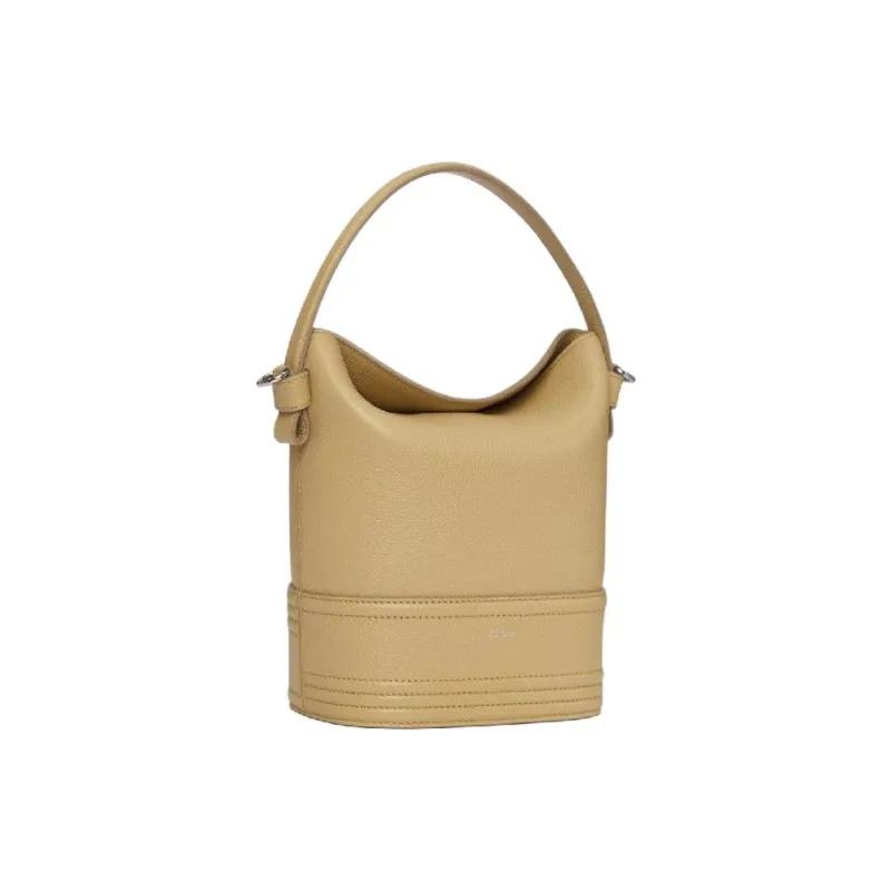 ZESH Cow Leather Bucket Bag Commute Crossbody Bag Handbag Trumpets Women's Multicolor-1