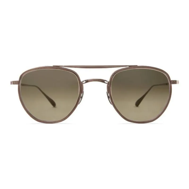 Mr. Leight Titanium Aviator Sunglasses Unisex Yellow-2
