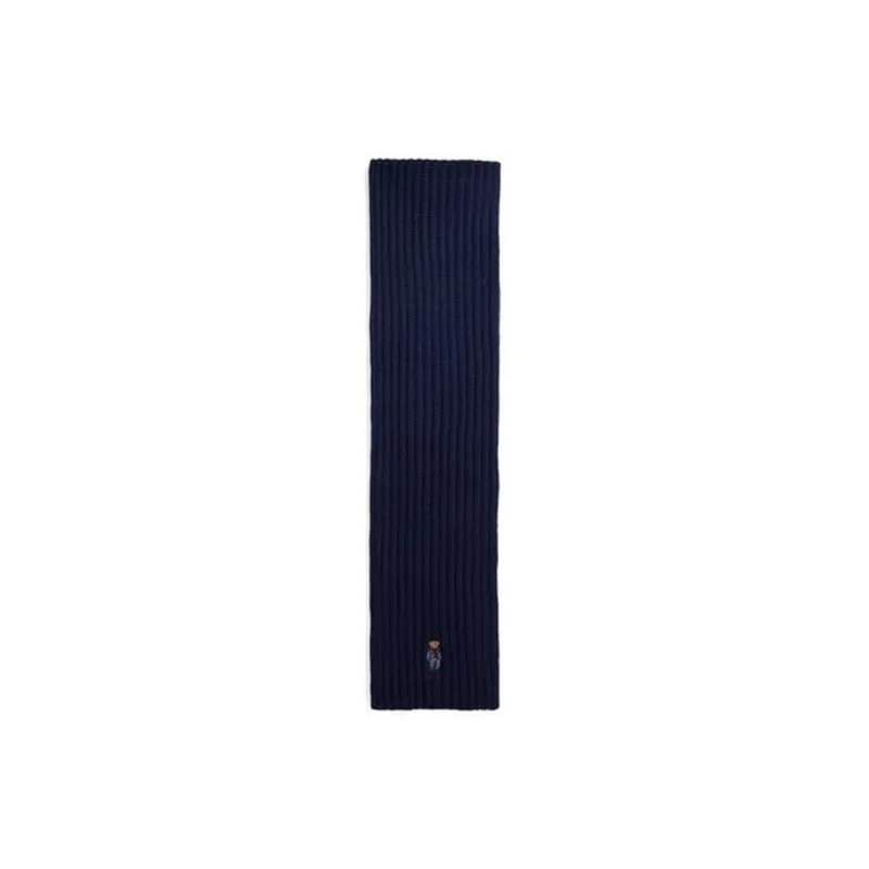 Polo Ralph Lauren Wool Nylon Knit Scarves Women's Marine Blue-1