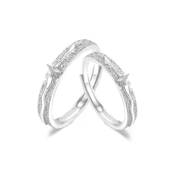 FANFRI Sterling Silver Rings Unisex Sweet Love Date Confession Box