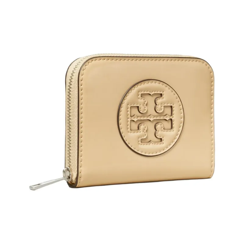 TORY BURCH Ella Leather Wallet Trumpets Women's Vanilla-1