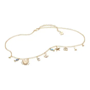 CHANEL Metal Colored Glaze Resin Rhinestone Waist Chains Women's Gold -