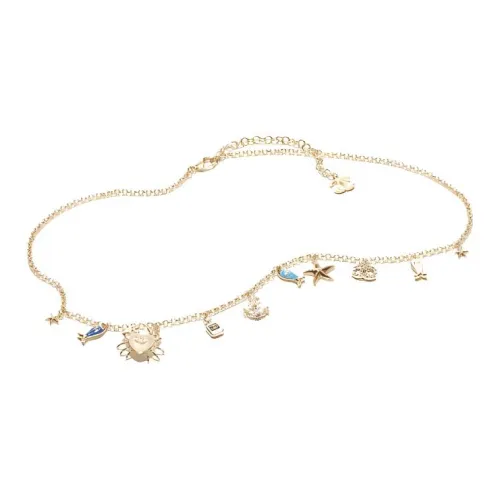 CHANEL Metal Colored Glaze Resin Rhinestone Waist Chains Women's Gold -