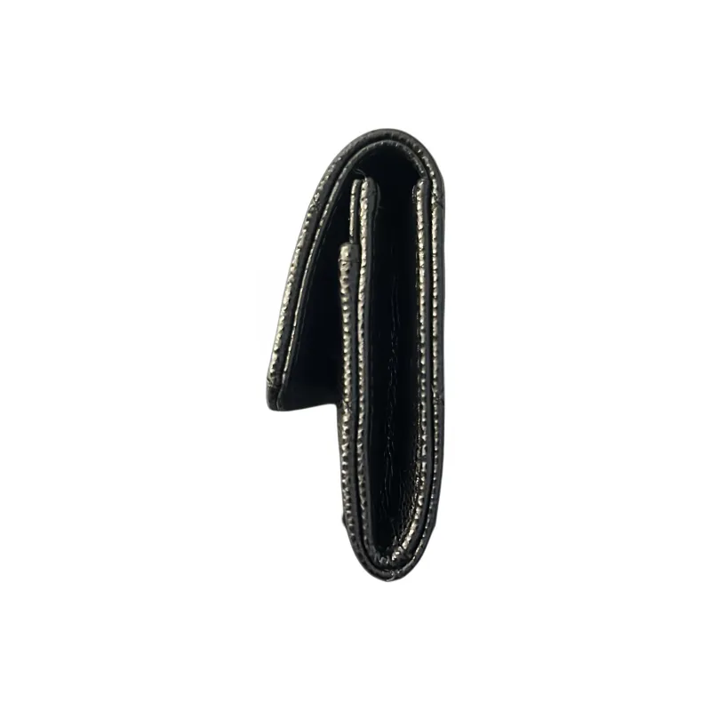 CHANEL Leather Coin Purse, Card Holder Women's Black-2