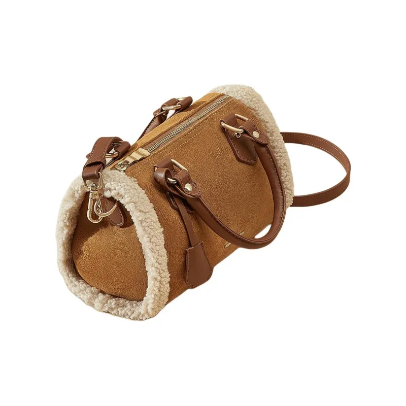 RED DRAGONFLY Fabric One Shoulder Handbag Regular Women's Mocha-2