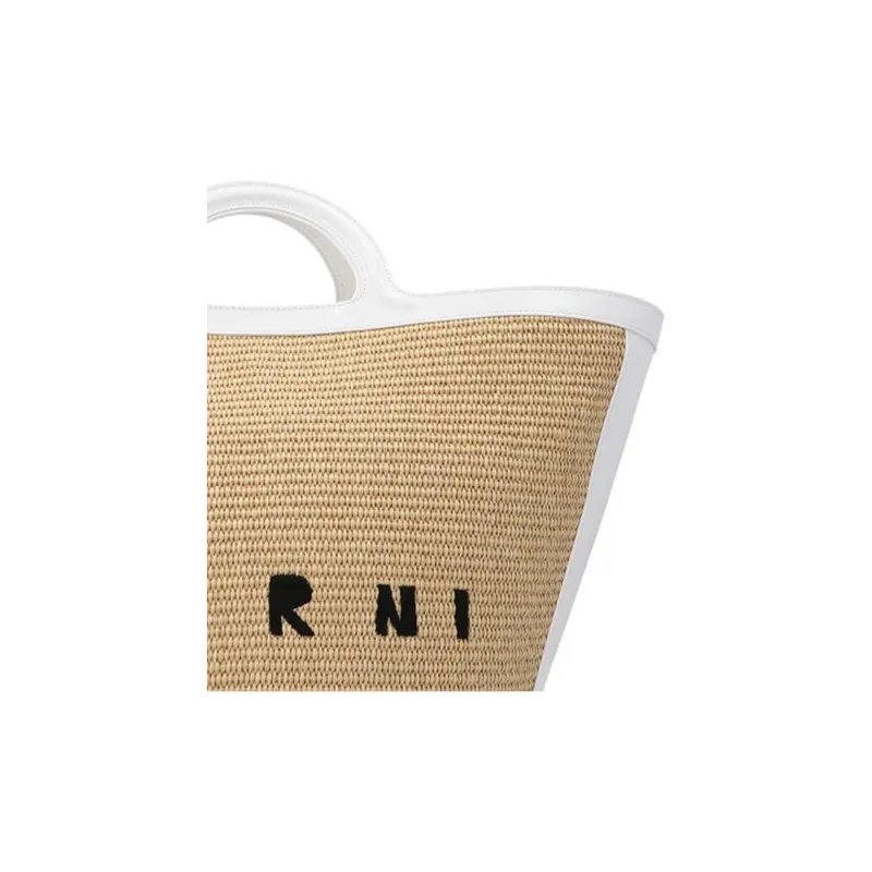 MARNI Logo Detailed Top Handle Tote Bag-3