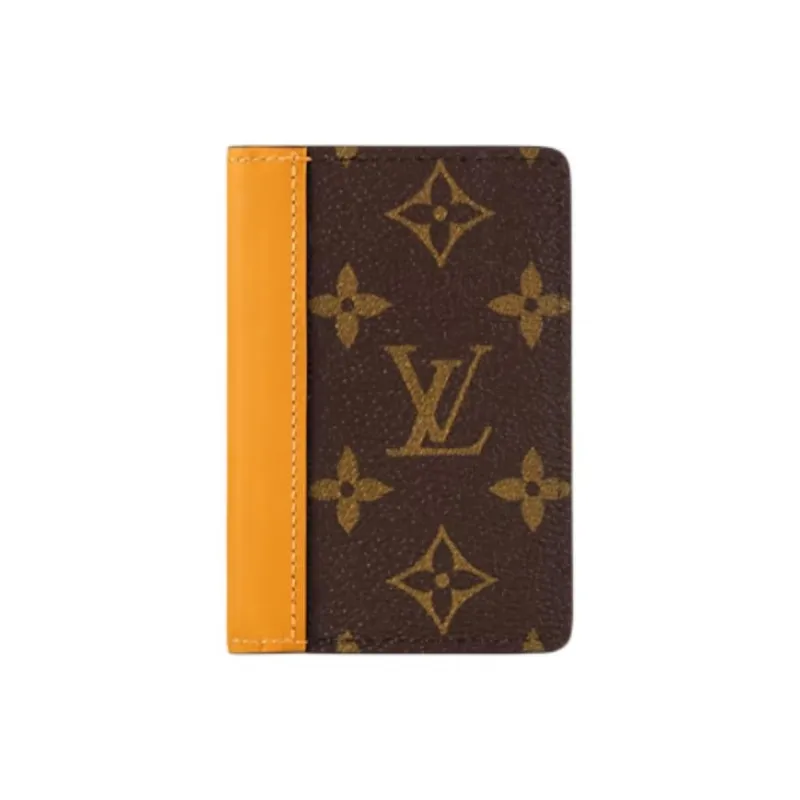 LOUIS VUITTON Coated Canvas Card Holder Men's Safran Yellow-0