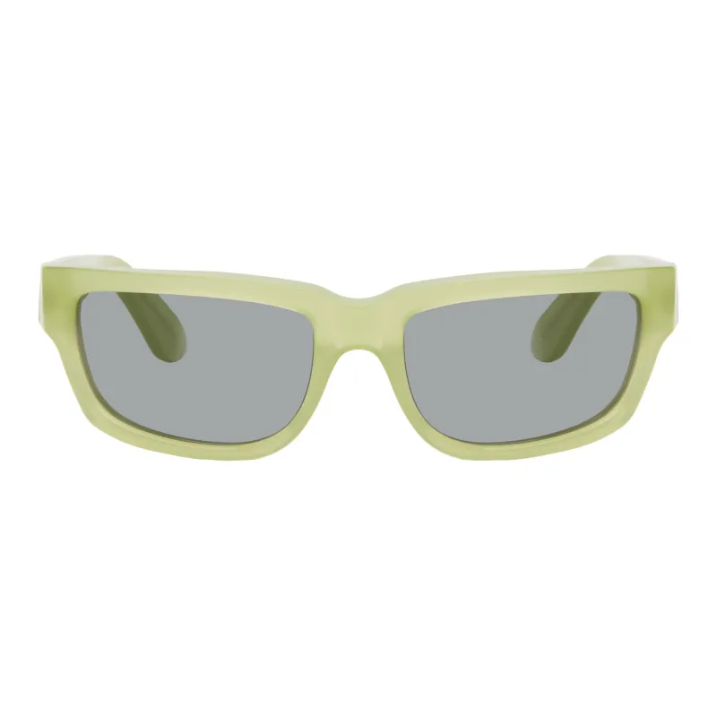 Retrosuperfuture Acetate Rectangular Sunglasses Men's Green-0