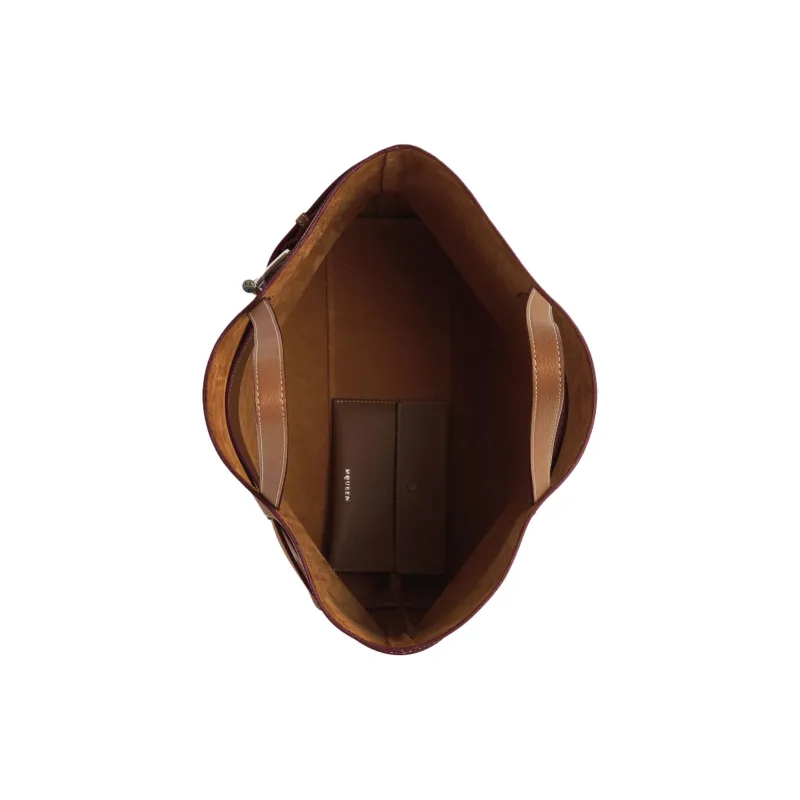 Alexander McQueen Grained Calfskin Tote Bag Shopping Bag Handbag Women's Tanned Leather Color-3