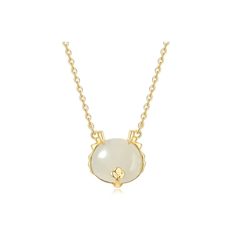 WEITIANXUAN Hetian Jade Necklaces White Jade/Pale Greenish White Jade Unisex-0