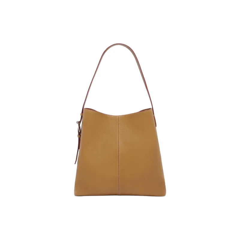 Alexander McQueen Grained Calfskin Handbag Shoulder Bag Women's Tanned Leather Color-2