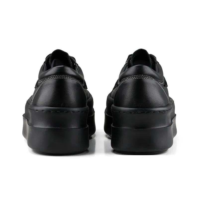HANQIAORIJI The Abyss Series Low Top Skateboard Shoes Unisex Black-5
