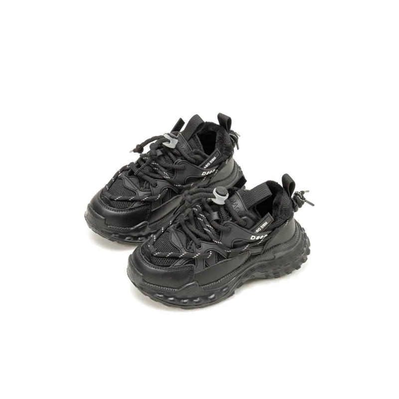 Tongmengqiantian Lightweight Cushioning Warm Kids Lifestyle Shoes Black Kids'-3