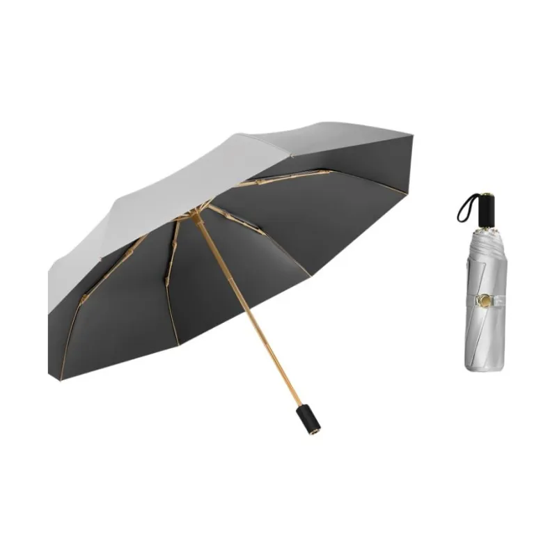 TIANWEI UMBRELLA Double Layer Titanium Silver Sun Umbrella With UV Protection All Weather Solid Color Umbrella-4