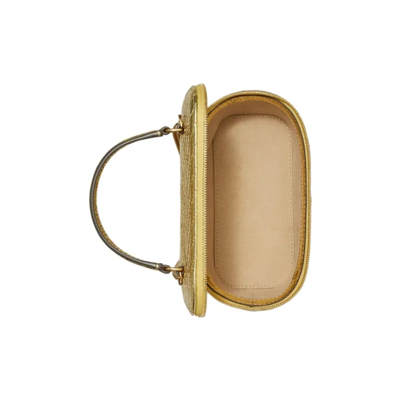 TORY BURCH Kira Leather Portable One Shoulder Crossbody Storage Bag Mini Women's Gold-2