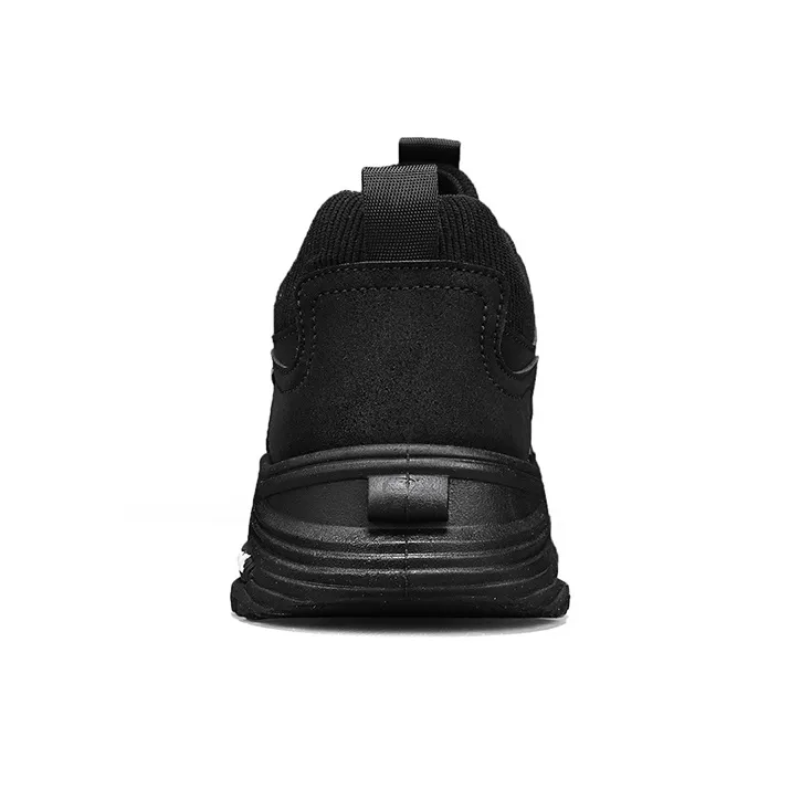 Binary Shock Absorbers With Slip Resistant And Abrasion Resistant Properties Low Top Casual Shoes Men's Black-3