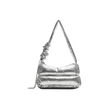 ZARA Nylon Shoulder Bag Crossbody Bag Regular Men's Silver