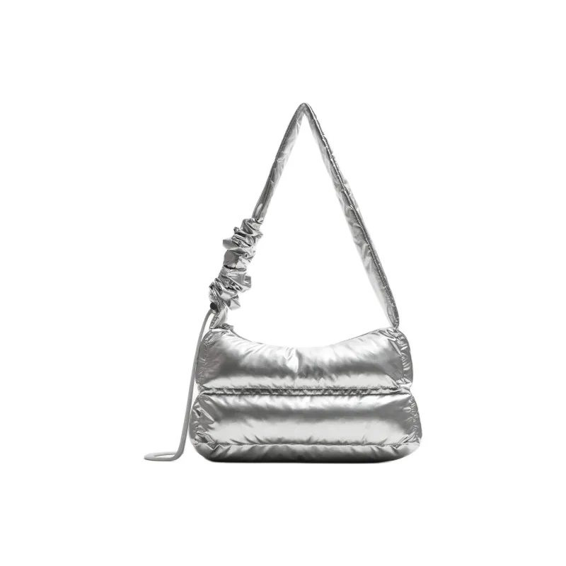 ZARA Nylon Shoulder Bag Crossbody Bag Regular Men's Silver-0