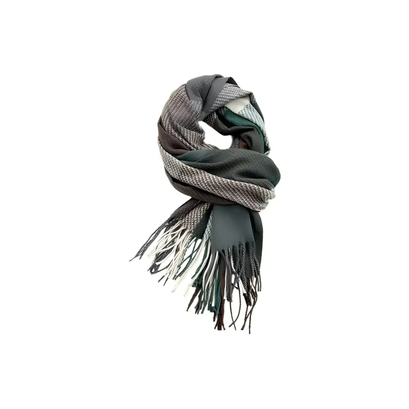 EEEENO Polyester Knit Scarves Unisex-4