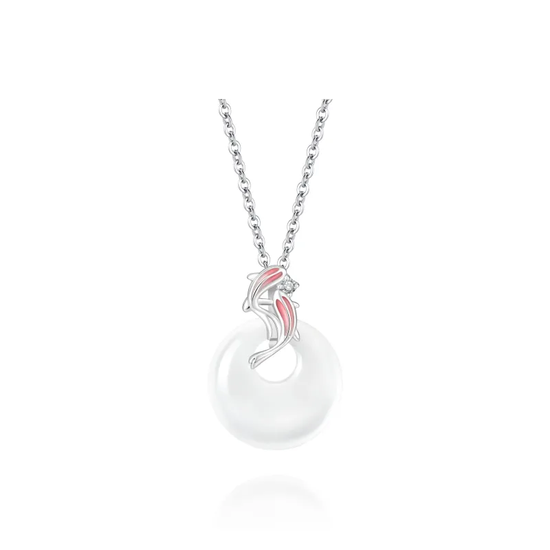 Central Fashion Chalcedony Jade Necklaces Women's-0