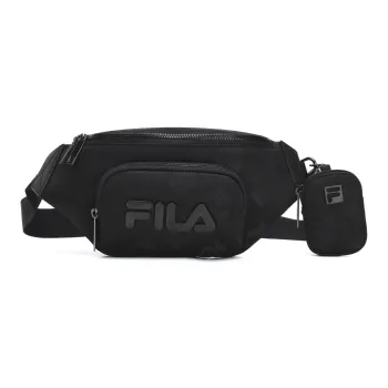 FILA Fabric Shoulder Bag, Crossbody Bag, Fanny Pack Regular Unisex Pitch Black