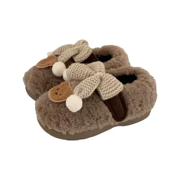 Thin Strips Cotton Slippers Women's Khaki
