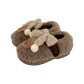 Khaki Suede Bear Bowknot