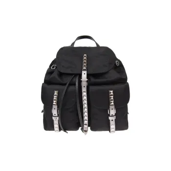 PRADA Canvas Backpack Women's Black
