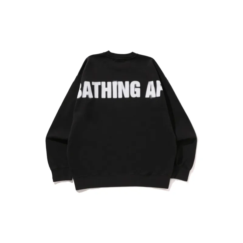 Bape Spray Ape Head Garment Dyed Crewneck-1