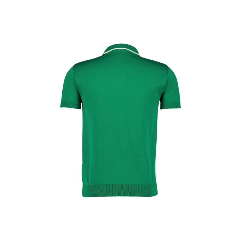 Valentino Logo Embroidered Knitted Polo Shirt-1