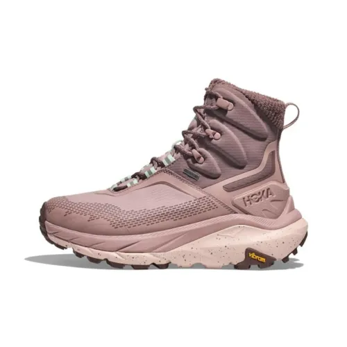 HOKA ONE ONE Kaha 2 Anti-Slip Wear-Resistant High-Top Hiking Shoes Women's Pink Umber