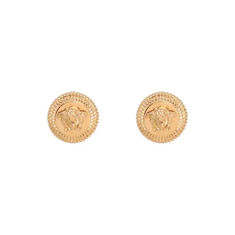 VERSACE POE Wool Earrings Men's Gold-0