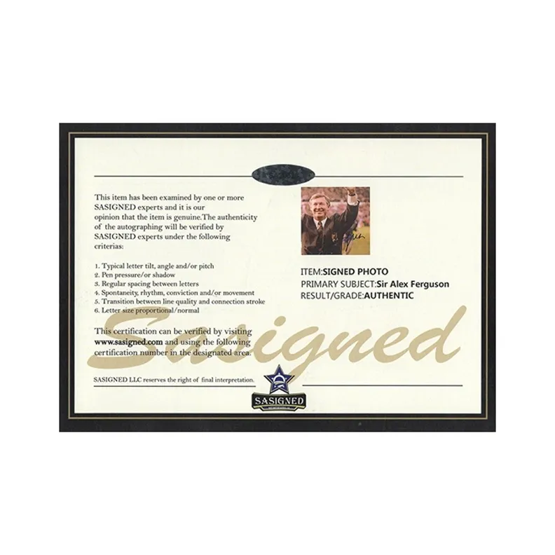 Three For Early Manchester United Fransesque Collector's Level Photo Includes SA Certificate Framed-3