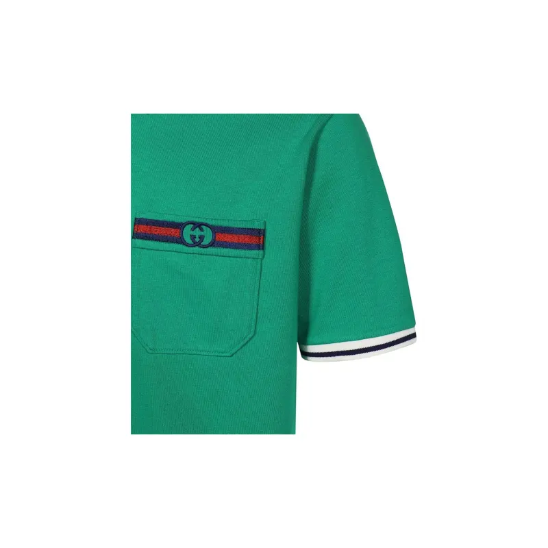 GUCCI Polo Shirts Men Green-4