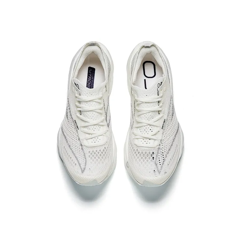 Anta C202 6.0 PRO Non slip Breathable And Wear resistant Low Top Casual Running Shoes Women's White Silver-2