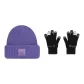 Purple Hat+Black Glove